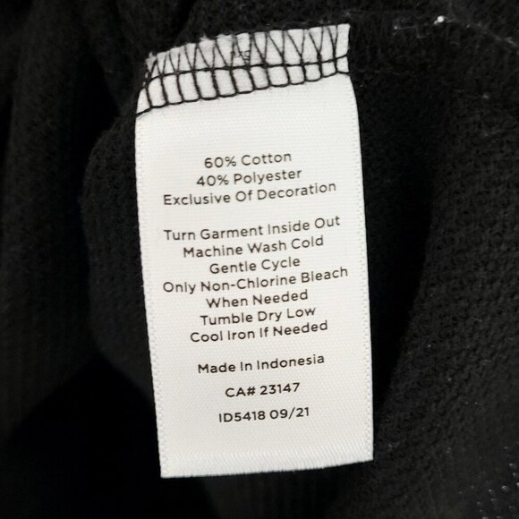 T by Talbots Black Honeycomb Pique Button Cuff Pullover Top - Picture 8 of 8